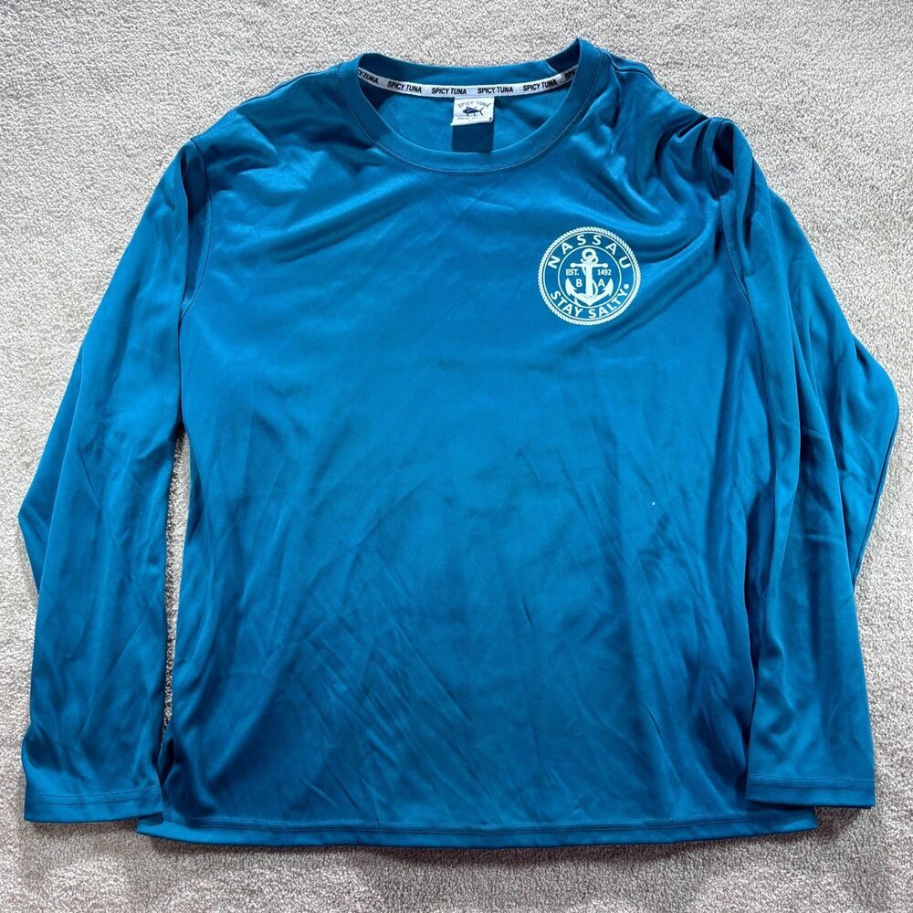 Spicy Tuna Fishing Shirt Men's Large XL Performance Long Sleeve Outdoors